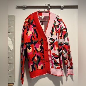 NWT Avara Colorful Floral Cardigan